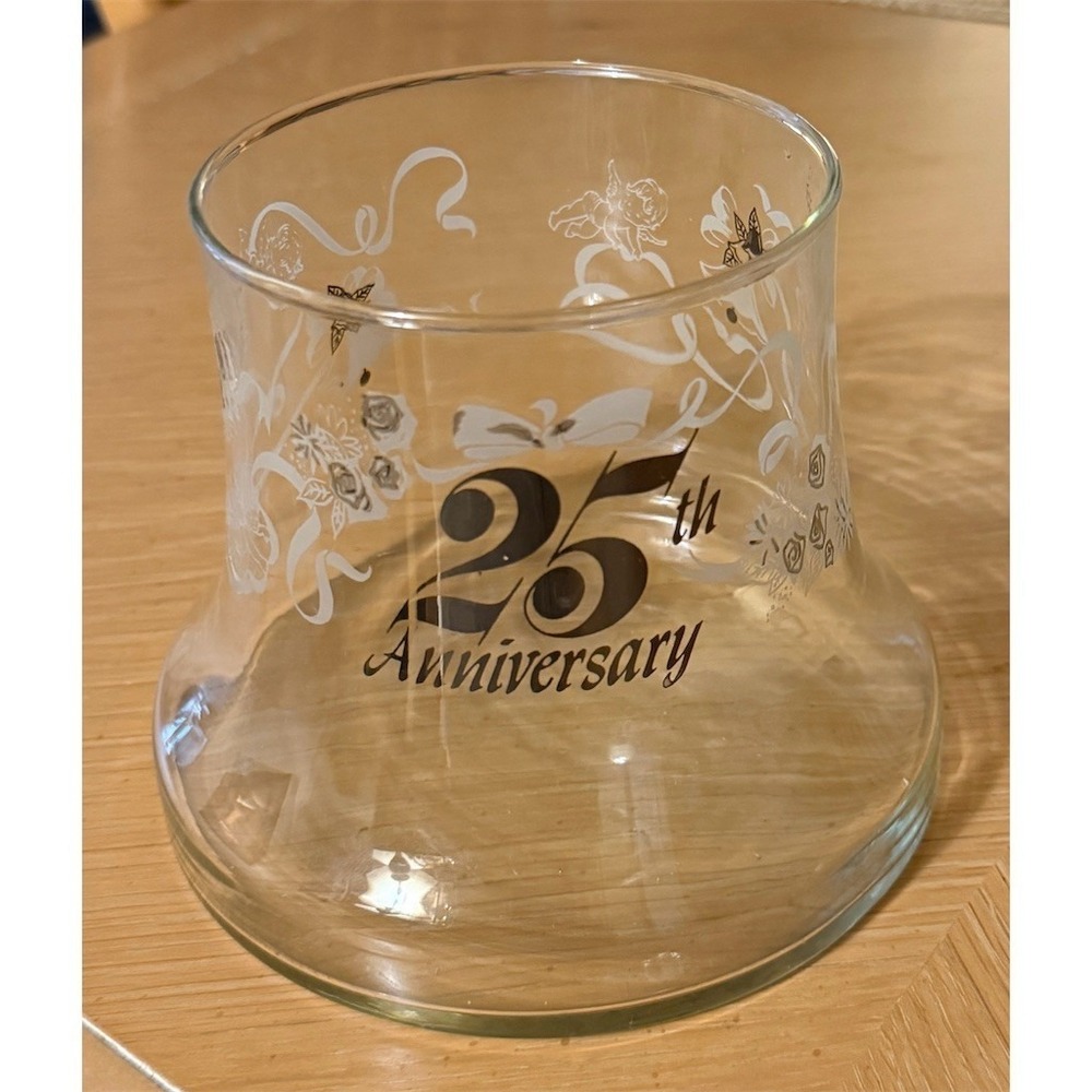 Perfectinsoy 25th Anniversary Vase Hurricane‎ Candle Holder Clear Floral